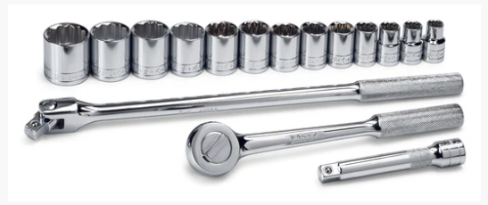 16 PCS 1/2''DR SOC SET