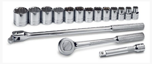 16 PCS 1/2''DR SOC SET